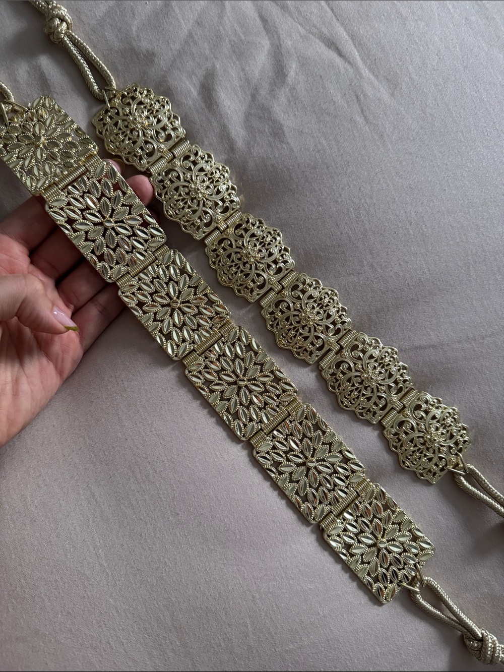 2 Moroccan Gold Belts